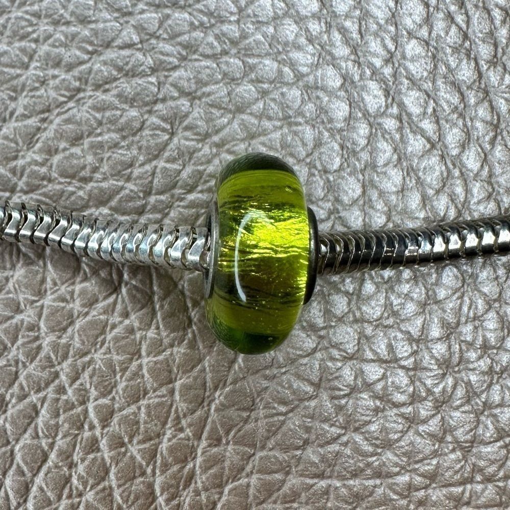 Helzberg Diamonds - Green Foil Glass Charm